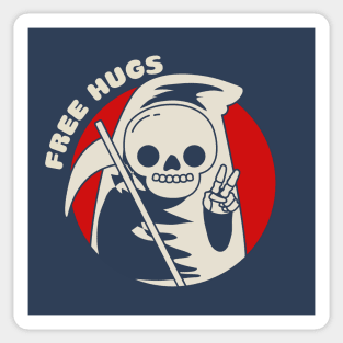 Free Hugs Grim Reaper Sticker